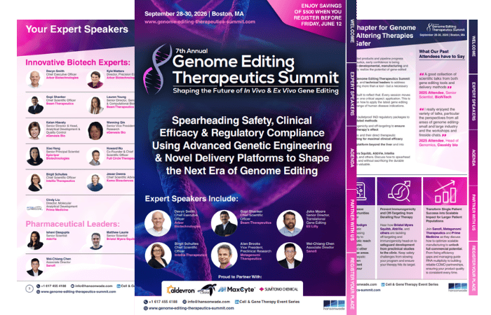7th Genome Editing Therapeutics Summit 2026 Brochure Cover